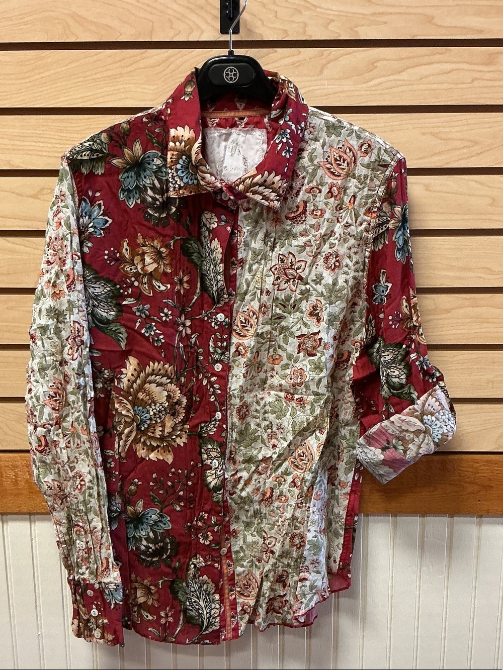 Women’s Patchwork Floral Button-Down Shirt